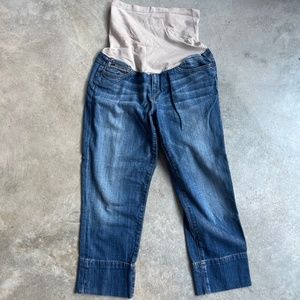 Maternity cropped jeans